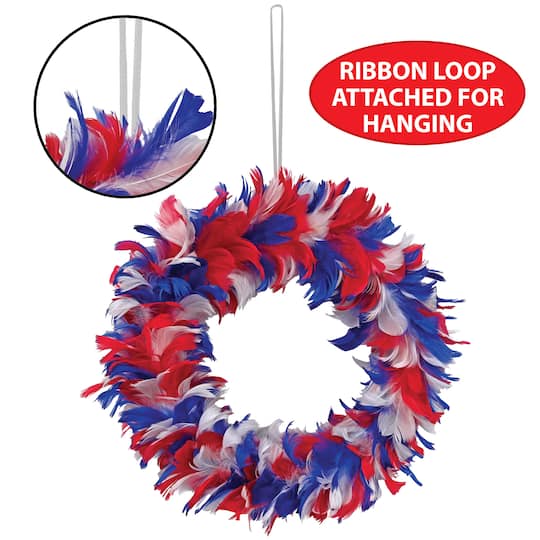 Beistle 12" Red, White & Blue Fancy Wreath